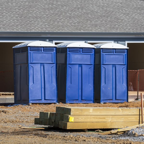 how often are the porta potties cleaned and serviced during a rental period in Boxholm